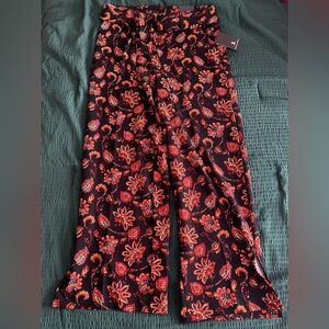 Jules & Leopold Black and Red Floral Pants